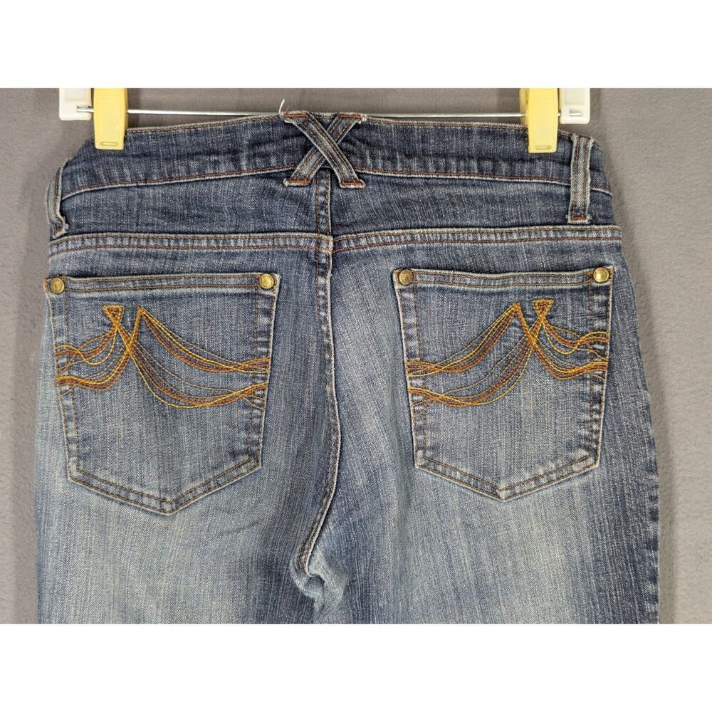 DKNY Downtown Brooklyn Straight Jeans Womens 31x29 Blue Raw Hem